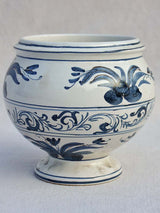 Antique Italian apothecary jar - blue and white 6¼"