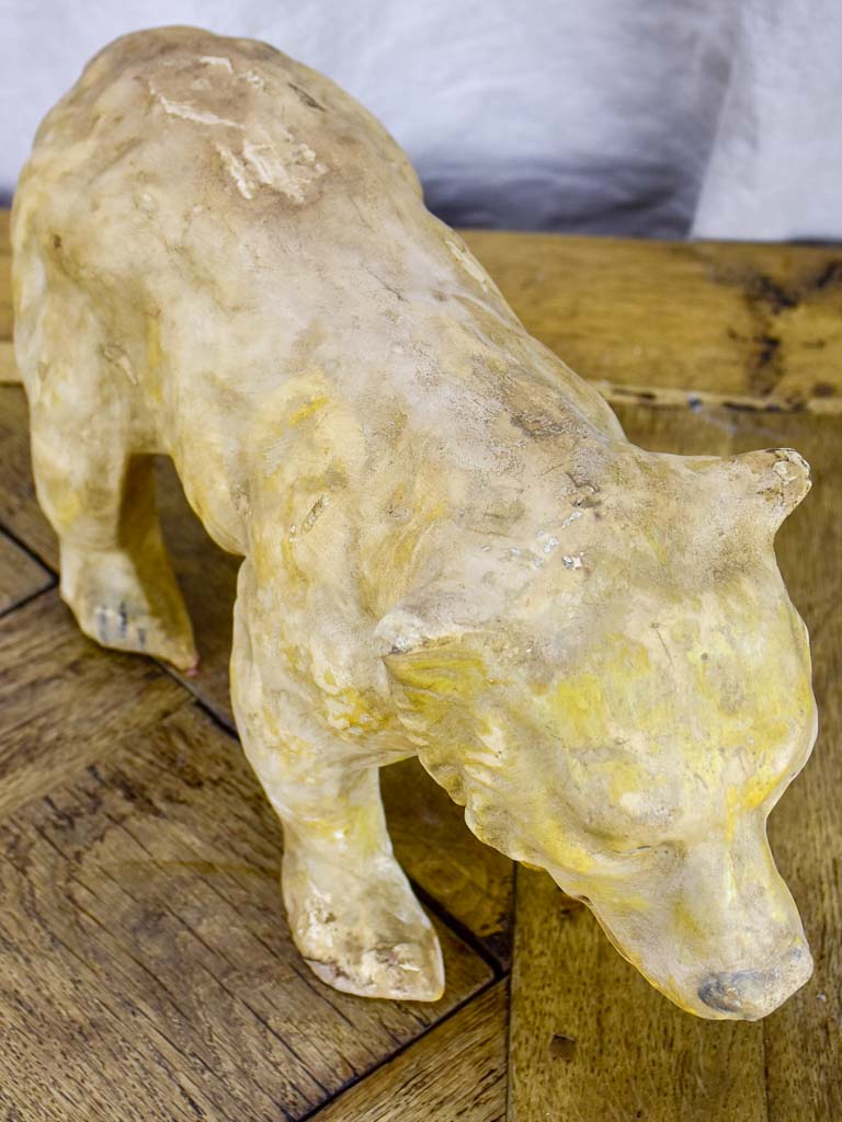 Antique French paper mache polar bear