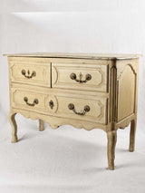 Antique French Sauteuse Commode - w/ beige patina 46"