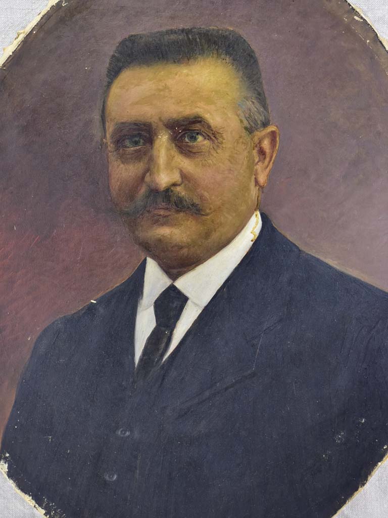 Antique French portrait, oil on canvas - Alexandre Bertin Paris. 1922. 24 x 19¾""