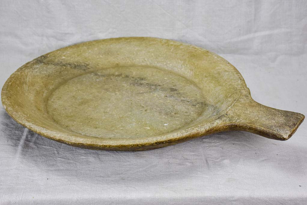 Superb large antique marble cooking dish 22½"