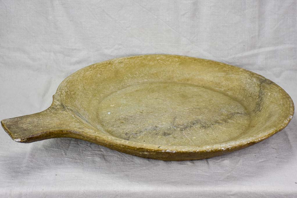 Superb large antique marble cooking dish 22½"