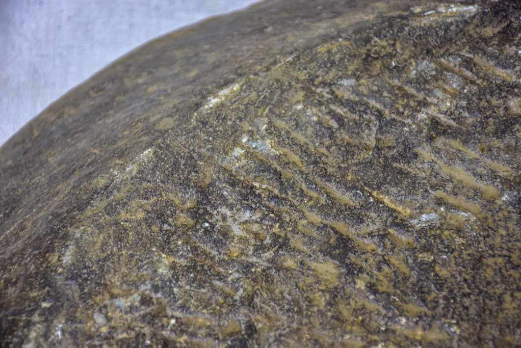 Superb large antique marble cooking dish 22½"