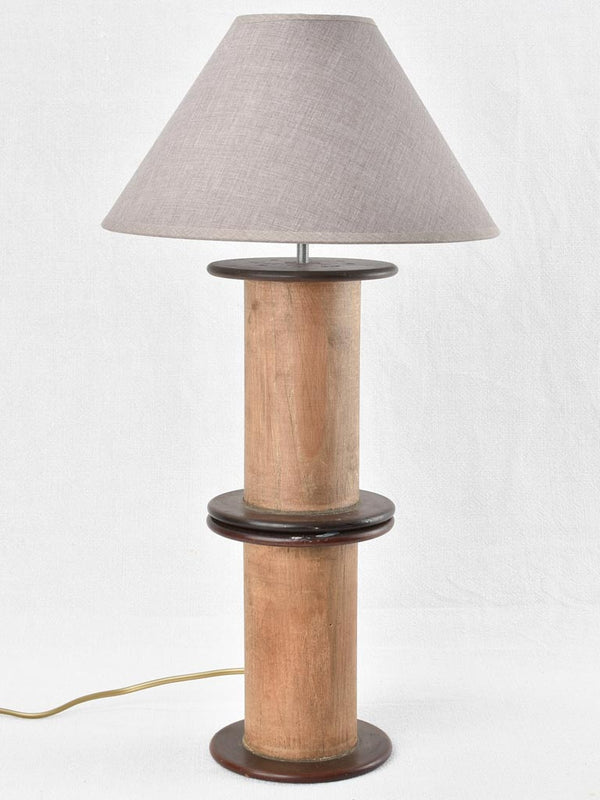 Pair of lamps with salvaged bobbins