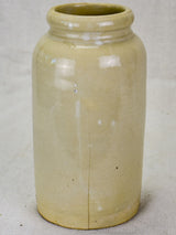 Mid century sandstone jar - white 10¼"