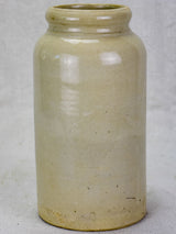 Mid century sandstone jar - white 10¼"