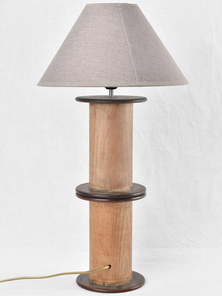European Wired Lamp Pair with New Lampshades