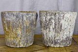 Pair of small faux bois flower pots - 1930's