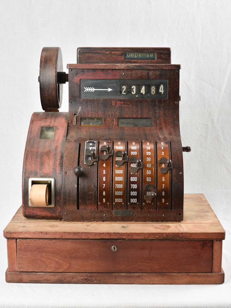 Old French tole cash register