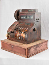 Antique wooden French cash register