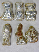 Collection of mid century chocolate molds - various shapes and animals