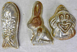 Collection of mid century chocolate molds - various shapes and animals