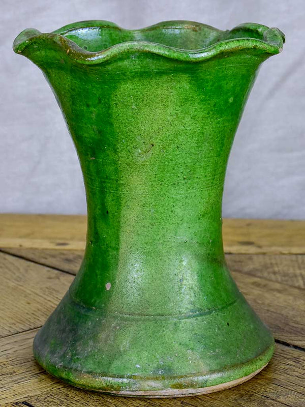 RESERVED Very small early 20th Century florist's vase with rippled neck