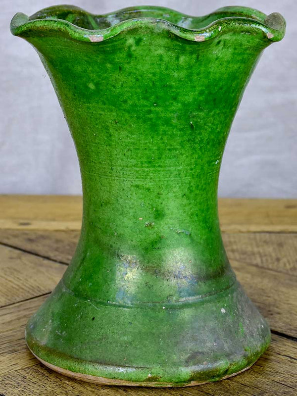 RESERVED Very small early 20th Century florist's vase with rippled neck