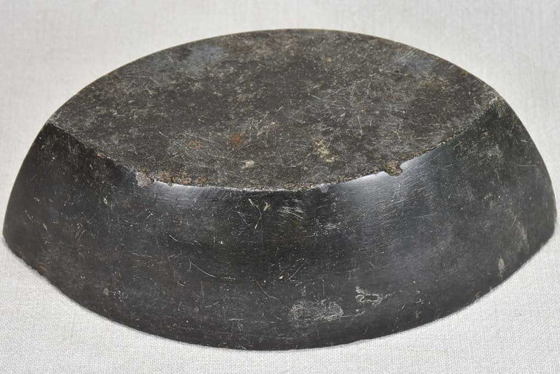 Dark stone mortar from the eighteenth century 11½"