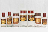 Collection of seven French antique apothecary glass jars