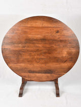 19th-Century Oval Winemaker's Folding Table 43¼" x 49¼"