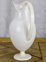 Tall antique French ironstone pitcher