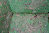 Mid century French winemaker's harvest basket with green patina