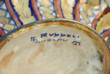 Mid-century Italian Gualdo Tadino oval ceramic bowl