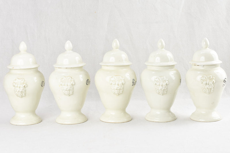 Authentic Venetian apothecary jars with wear
