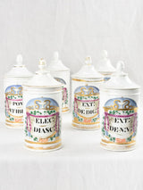 Antique French porcelain apothecary jars