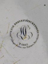Antique French Parisian faience plate - Profile portrait Rechard