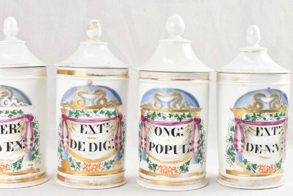 Classic nineteenth-century pharmaceutical bottles