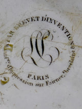 Antique French Parisian faience plate - Profile portrait Nieuwland