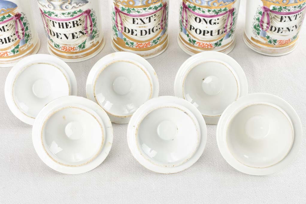 Napoleon III gold decorated jars