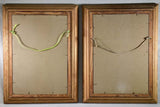 Pair of antique French Engravings with wooden frames 20¾" x 28"
