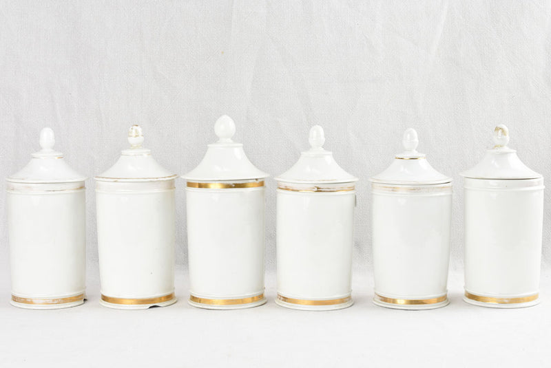 Nineteenth-century jars with coral accents