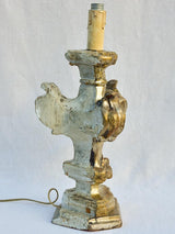 Louis XIV style gilded Church candlestick lamp