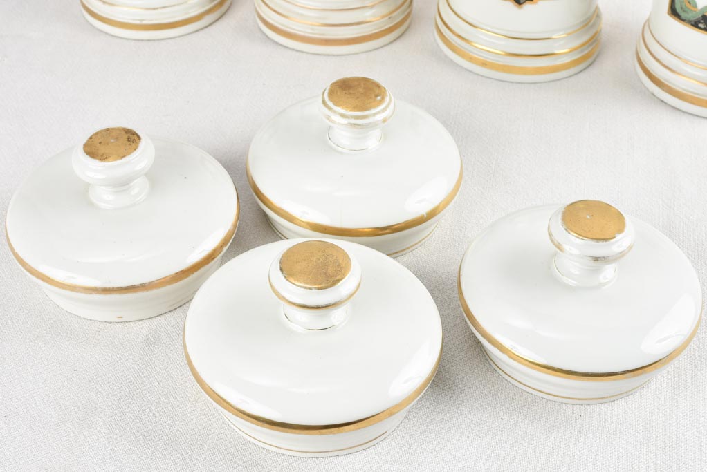 Collection of 4 Napoleon III apothecary jars 11"