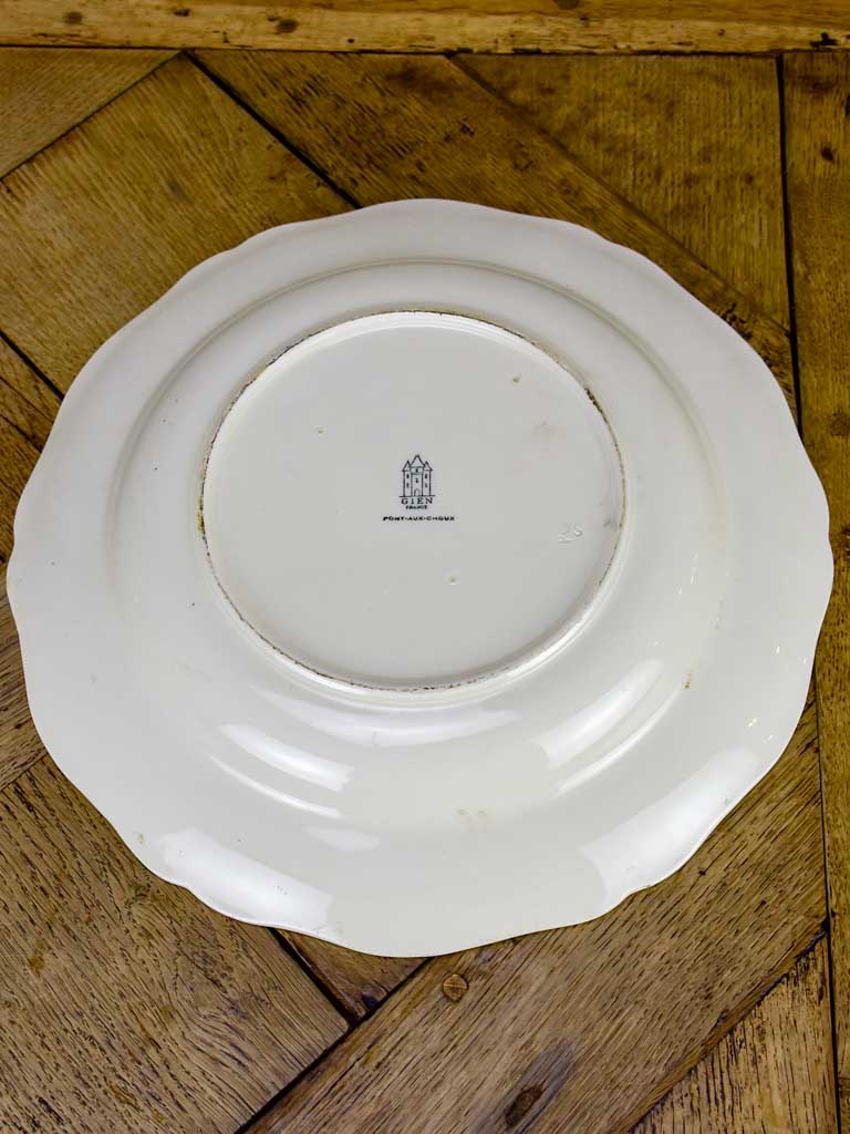 Vintage French round platter - Gien