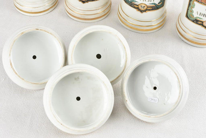 Collection of 4 Napoleon III apothecary jars 11"