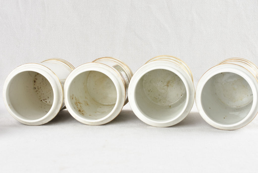 Collection of 4 Napoleon III apothecary jars 11"