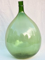 Very large early 20th Century Italian demijohn bottle - green 26¾"