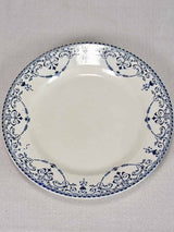 Set of 7 antique French faïence ironstone dinner plates 9"