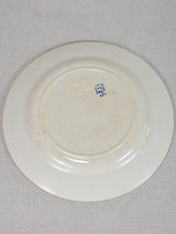 Set of 7 antique French faïence ironstone dinner plates 9"