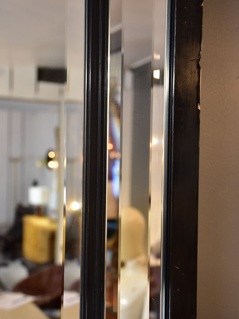 Vintage rectangular mirror with black frame 45 ¾'' x 33 ¾''