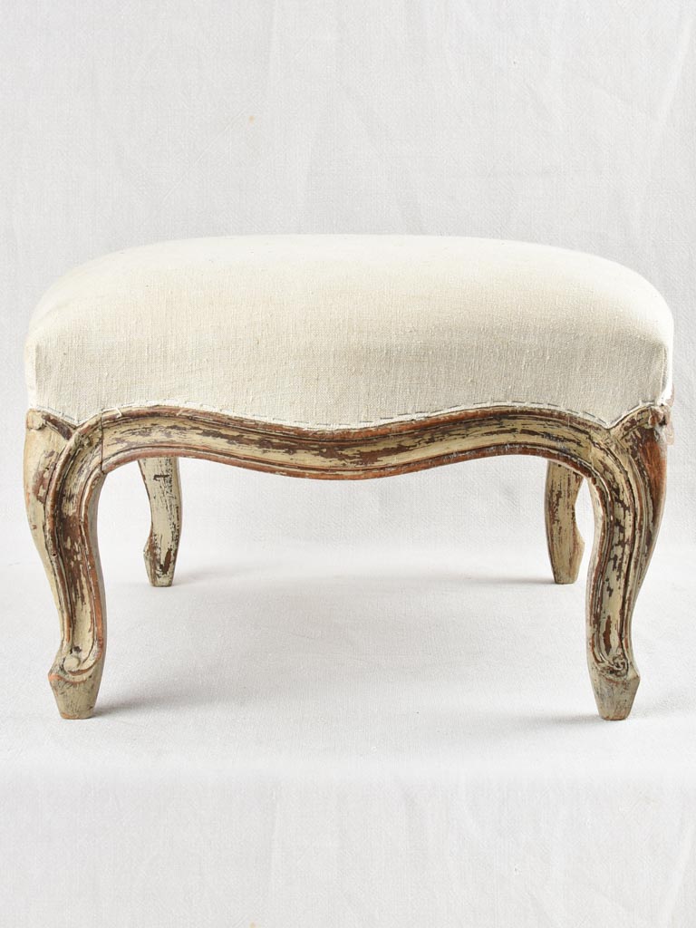 Louis XV style footrest with beige patina