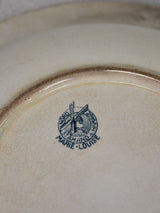 Moulin des Loups & Champagne Nord - 6 antique Ironstone plates and serving bowl
