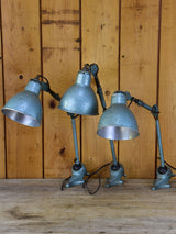 Three industrial French lamps - 1930's