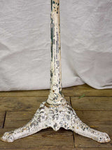 19th Century French bistro table with white cast iron base
