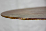 19th Century French bistro table with white cast iron base