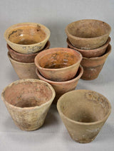 Lot of ten terracotta pots for harvesting resin 4¼"