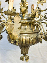Large 12-light Italian tole chandelier 37¾"