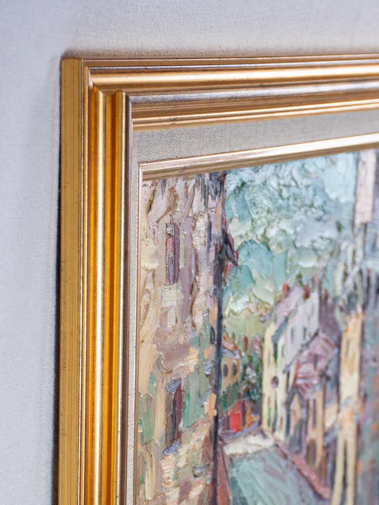 Rue de vieille ville, montagne à l'arrière D. Allemand (1906- ?) oil on canvas 19¼ x 26½""
