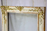 Long antique French mirror with beige / gold frame 70¾" x 16¼"